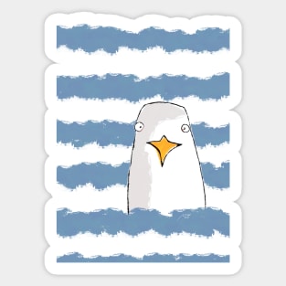 seagull on the sea Sticker